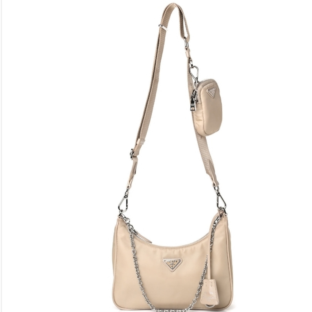 PRADA Nylon Re-Edition 2005 Shoulder Bag Deserto